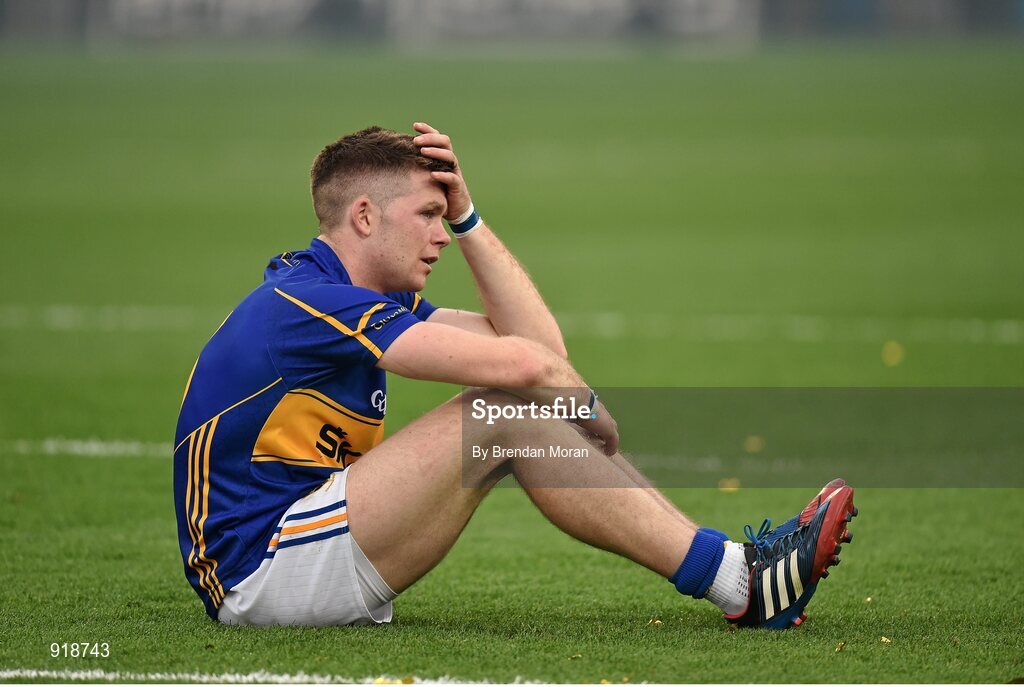 27 September 2014; A dejected Padraic Maher, Tipperary, after the game. GAA Hurling All Ireland Senior Championship Final Replay, Kilkenny v Tipperary. Croke Park, Dublin. Picture credit: Brendan Moran / SPORTSFILE