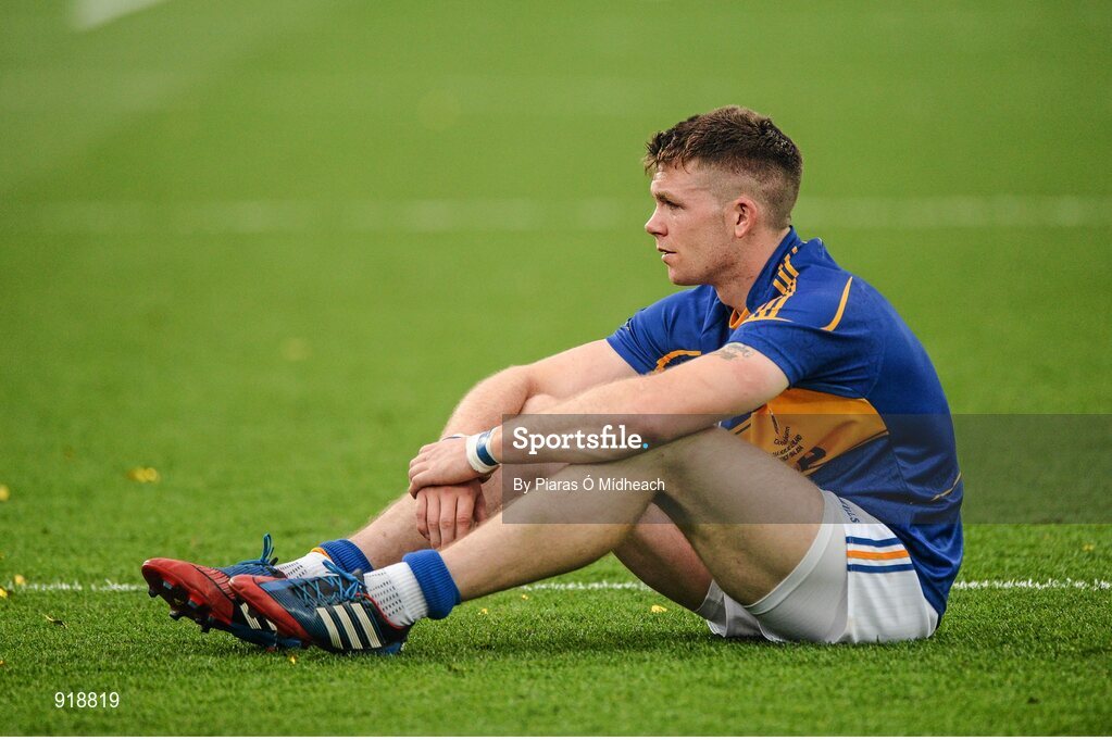 27 September 2014; Tipperary's Pádraic Maher dejected after the game. GAA Hurling All Ireland Senior Championship Final Replay, Kilkenny v Tipperary. Croke Park, Dublin. Picture credit: Piaras Ó Mídheach / SPORTSFILE