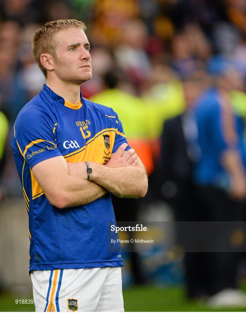 27 September 2014; Tipperary's Noel McGrath dejected after the game. GAA Hurling All Ireland Senior Championship Final Replay, Kilkenny v Tipperary. Croke Park, Dublin. Picture credit: Piaras Ó Mídheach / SPORTSFILE