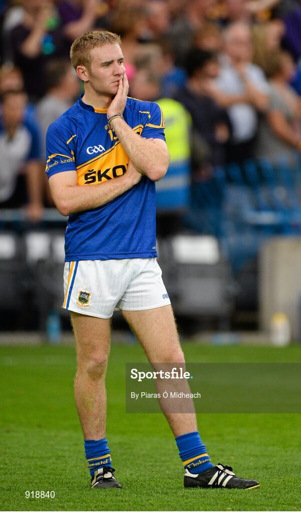 27 September 2014; Tipperary's Noel McGrath dejected after the game. GAA Hurling All Ireland Senior Championship Final Replay, Kilkenny v Tipperary. Croke Park, Dublin. Picture credit: Piaras Ó Mídheach / SPORTSFILE