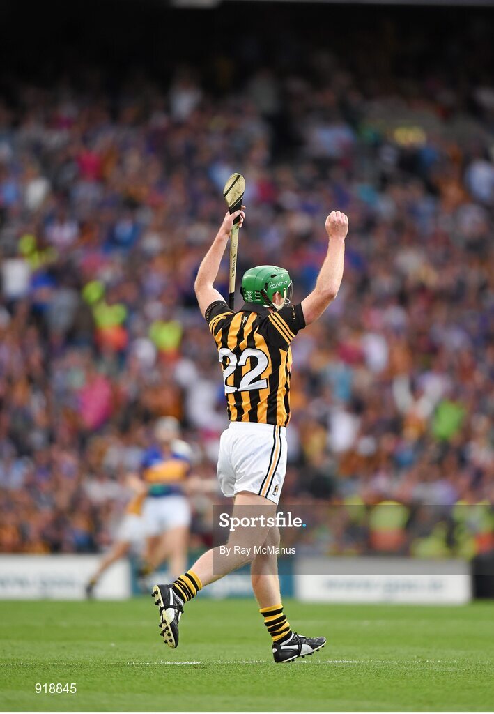 27 September 2014; Kilkenny's Henry Shefflin celebrates at the final whistle. GAA Hurling All Ireland Senior Championship Final Replay, Kilkenny v Tipperary. Croke Park, Dublin. Picture credit: Ray McManus / SPORTSFILE