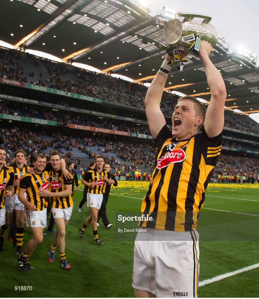 27 September 2014; Kilkenny captain Lester Ryan celebrates at the end of the game. GAA Hurling All Ireland Senior Championship Final Replay, Kilkenny v Tipperary. Croke Park, Dublin. Picture credit: David Maher / SPORTSFILE