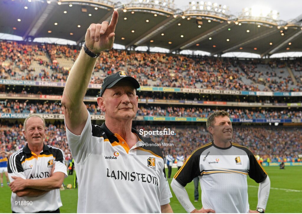 27 September 2014; Kilkenny manager Brian Cody along with his selectors Michael Dempsey, left, and Derek Lyng celebrate after the game. GAA Hurling All Ireland Senior Championship Final Replay, Kilkenny v Tipperary. Croke Park, Dublin. Picture credit: Brendan Moran / SPORTSFILE