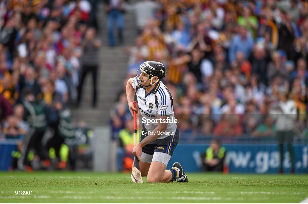 27 September 2014; Tipperary goalkeeper Darren Gleeson after letting in a Kilkenny goal. GAA Hurling All Ireland Senior Championship Final Replay, Kilkenny v Tipperary. Croke Park, Dublin. Picture credit: Ray McManus / SPORTSFILE