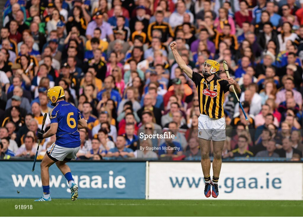 27 September 2014; Colin Fennelly, Kilkenny, celebrates a late point. GAA Hurling All Ireland Senior Championship Final Replay, Kilkenny v Tipperary. Croke Park, Dublin. Picture credit: Stephen McCarthy / SPORTSFILE