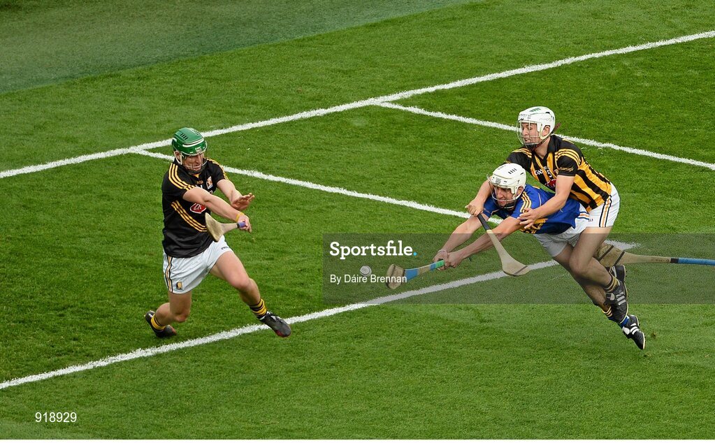 27 September 2014; Patrick Maher, Tipperary, has his shot saved by Kilkenny goalkeeper Eoin Murphy, in the first half. GAA Hurling All Ireland Senior Championship Final Replay, Kilkenny v Tipperary. Croke Park, Dublin. Picture credit: Dáire Brennan / SPORTSFILE