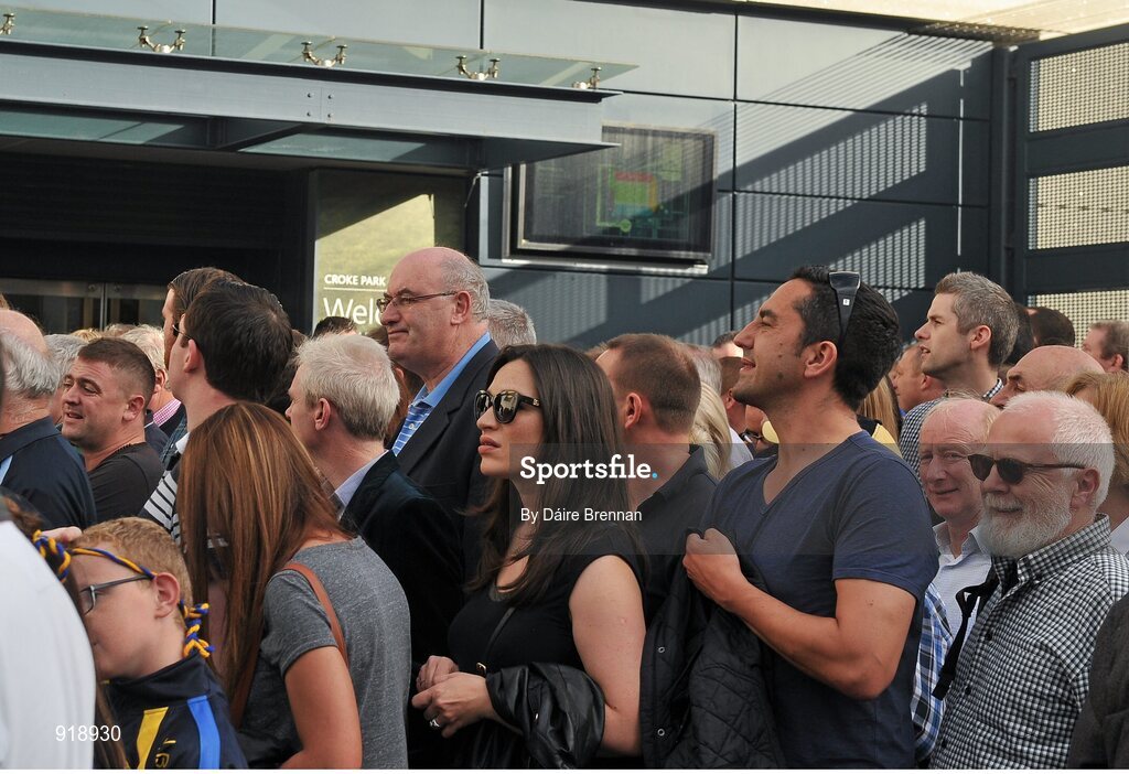 27 September 2014; European Commissioner for Agriculture and Rural Development Phil Hogan queues to enter the ground before the game. GAA Hurling All Ireland Senior Championship Final Replay, Kilkenny v Tipperary. Croke Park, Dublin. Picture credit: Dáire Brennan / SPORTSFILE
