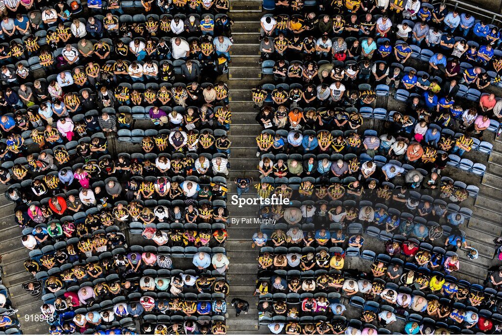 27 September 2014; Supporters find their seats in the stands ahead of the game. GAA Hurling All Ireland Senior Championship Final Replay, Kilkenny v Tipperary. Croke Park, Dublin. Picture credit: Pat Murphy / SPORTSFILE