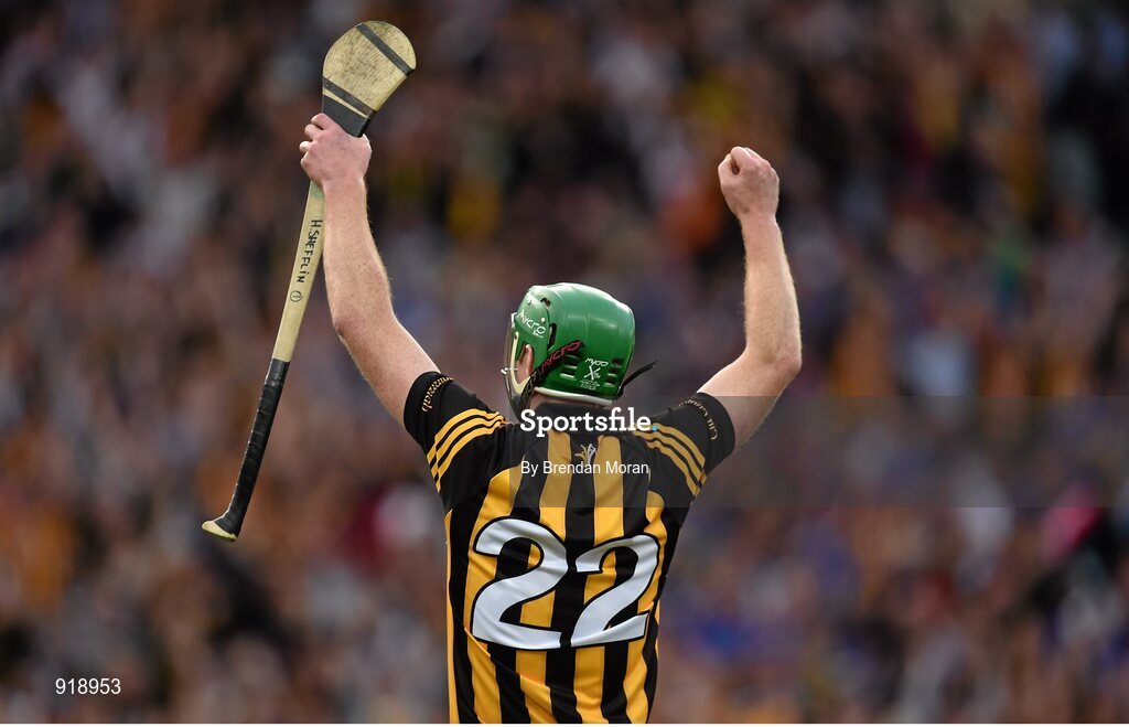 27 September 2014; Kilkenny's Henry Shefflin celebrates at the final whiistle. GAA Hurling All Ireland Senior Championship Final Replay, Kilkenny v Tipperary. Croke Park, Dublin. Picture credit: Brendan Moran / SPORTSFILE