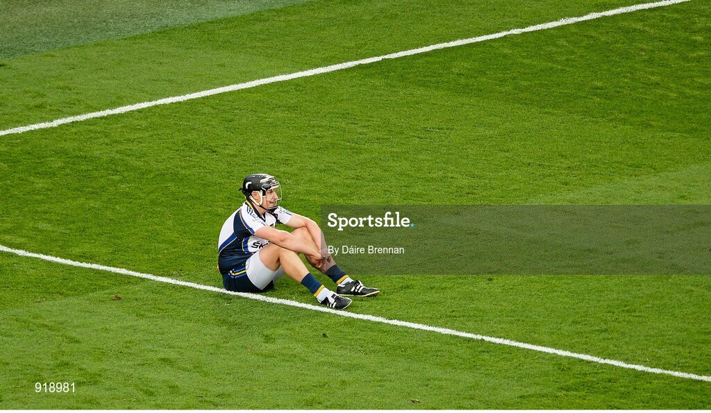 27 September 2014; A dejected Darren Gleeson, Tipperary, after the game. GAA Hurling All Ireland Senior Championship Final Replay, Kilkenny v Tipperary. Croke Park, Dublin. Picture credit: Dáire Brennan / SPORTSFILE