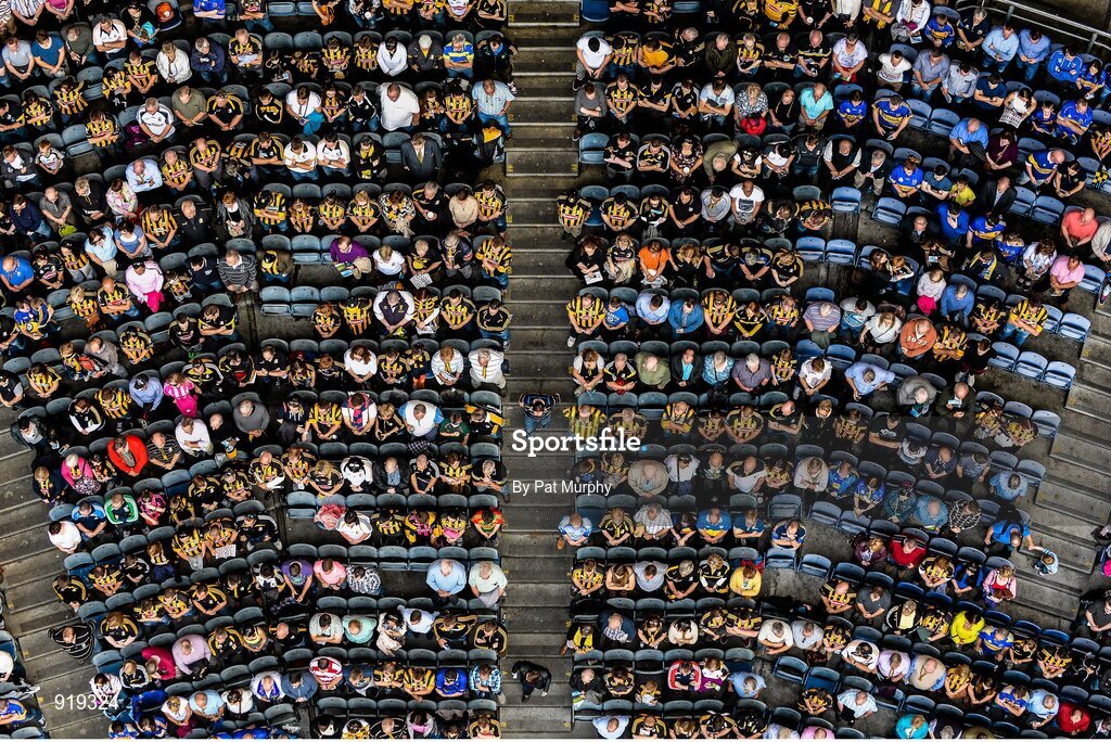 27 September 2014; Supporters find their seats in the stands ahead of the game. GAA Hurling All Ireland Senior Championship Final Replay, Kilkenny v Tipperary. Croke Park, Dublin. Picture credit: Pat Murphy / SPORTSFILE