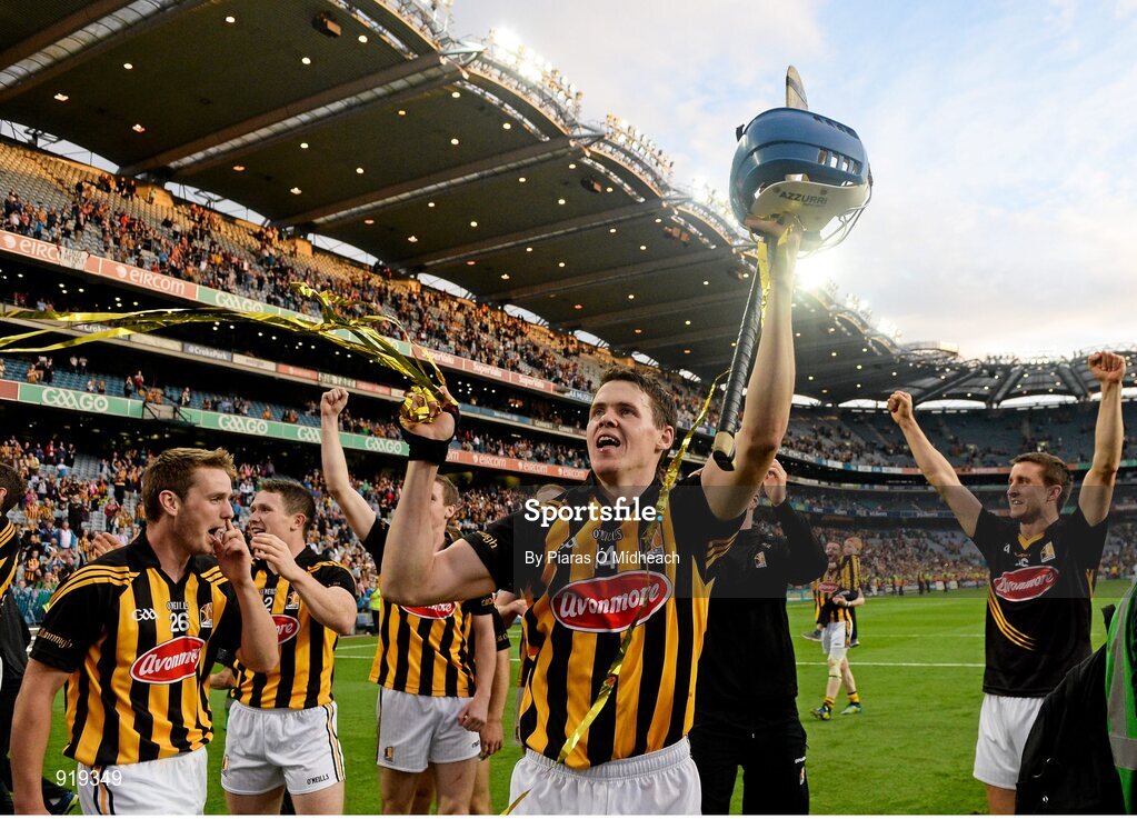 27 September 2014; Kilkenny's TJ Reid celebrates after the game. GAA Hurling All Ireland Senior Championship Final Replay, Kilkenny v Tipperary. Croke Park, Dublin. Picture credit: Piaras Ó Mídheach / SPORTSFILE