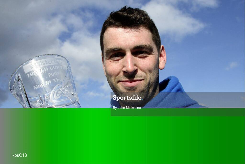 3 March 2007; David Henry, St Pat's, with his Man of the Match award. Ulster Bank Trench Cup Final, St Patrick's, Drumcondra v Liverpool John Moores University, Queen's University, Belfast, Co. Antrim. Picture credit: John McIlwaine / SPORTSFILE