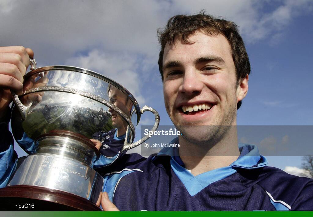 3 March 2007; St Pat's captain Rory Stapleton with the Trench cup. Ulster Bank Trench Cup Final, St Patrick's, Drumcondra v Liverpool John Moores University, Queen's University, Belfast, Co. Antrim. Picture credit: John McIlwaine / SPORTSFILE
