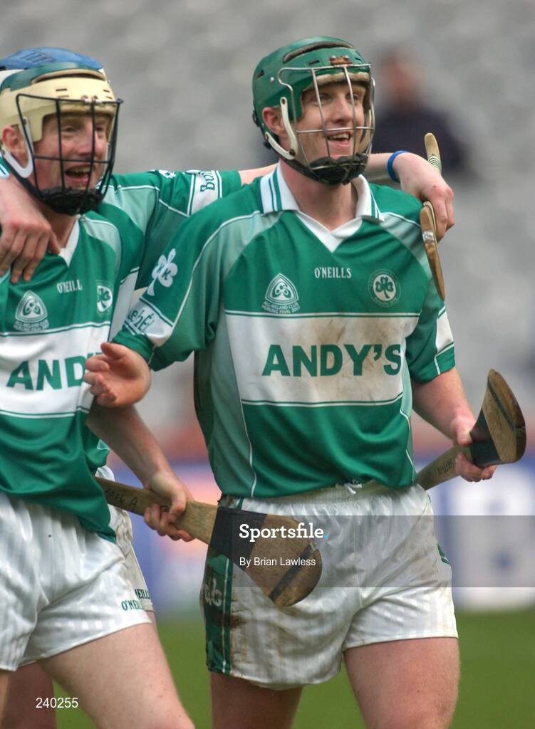 17 March 2007; Ballyhale Shamrocks players Henry Shefflin, right, and Mark Aylward celebrate after the match. AIB All-Ireland Senior Club Hurling Championship Final, Ballyhale Shamrocks v Loughrea, Croke Park, Dublin. Picture credit: Brian Lawless / SPORTSFILE