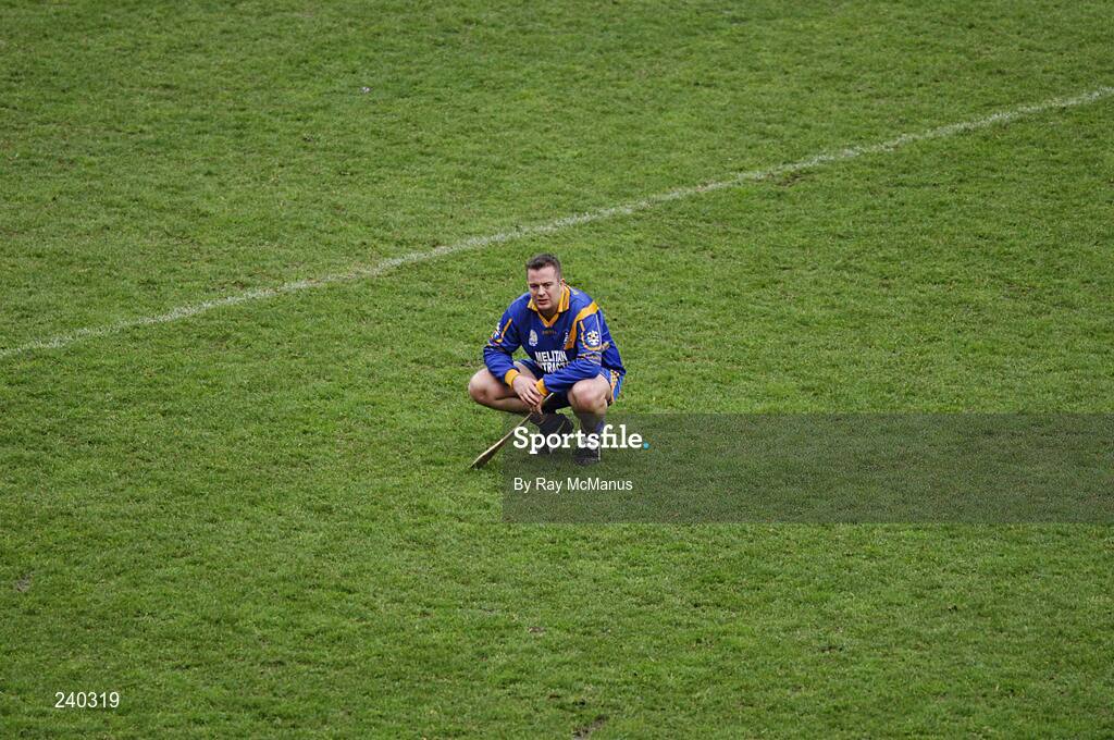17 March 2007; A dejected Keith Daniels, Loughrea, after the game. AIB All-Ireland Senior Club Hurling Championship Final, Ballyhale Shamrocks v Loughrea, Croke Park, Dublin. Picture credit: Ray McManus / SPORTSFILE