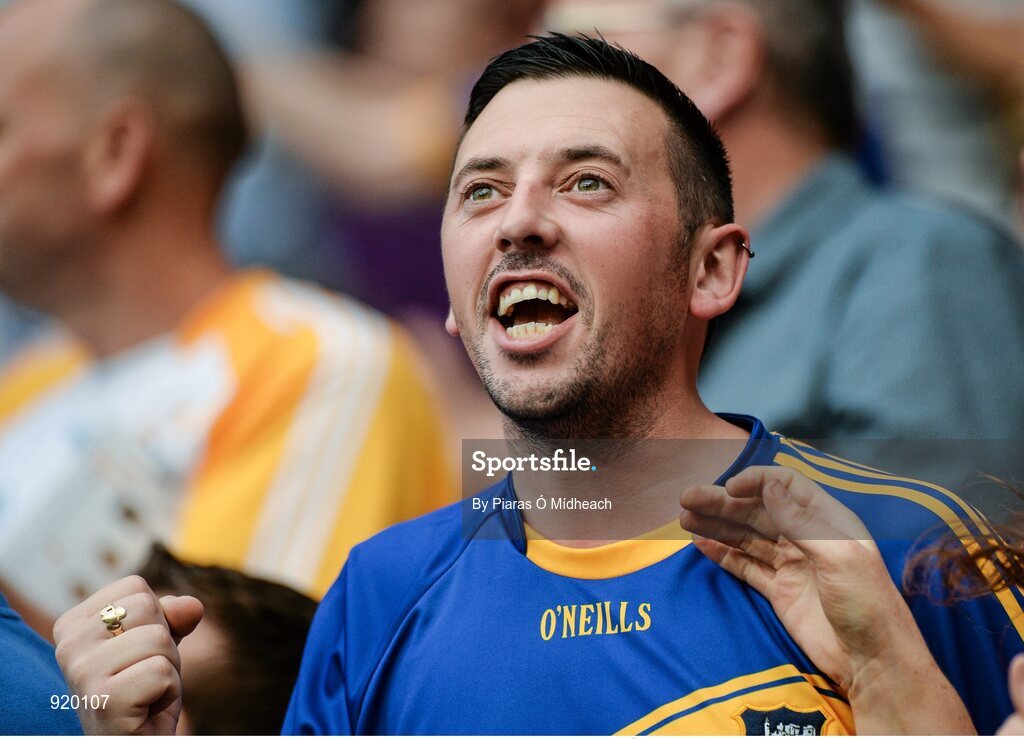 27 September 2014; A Tipperary supporter during the game. GAA Hurling All Ireland Senior Championship Final Replay, Kilkenny v Tipperary. Croke Park, Dublin. Picture credit: Piaras Ó Mídheach / SPORTSFILE