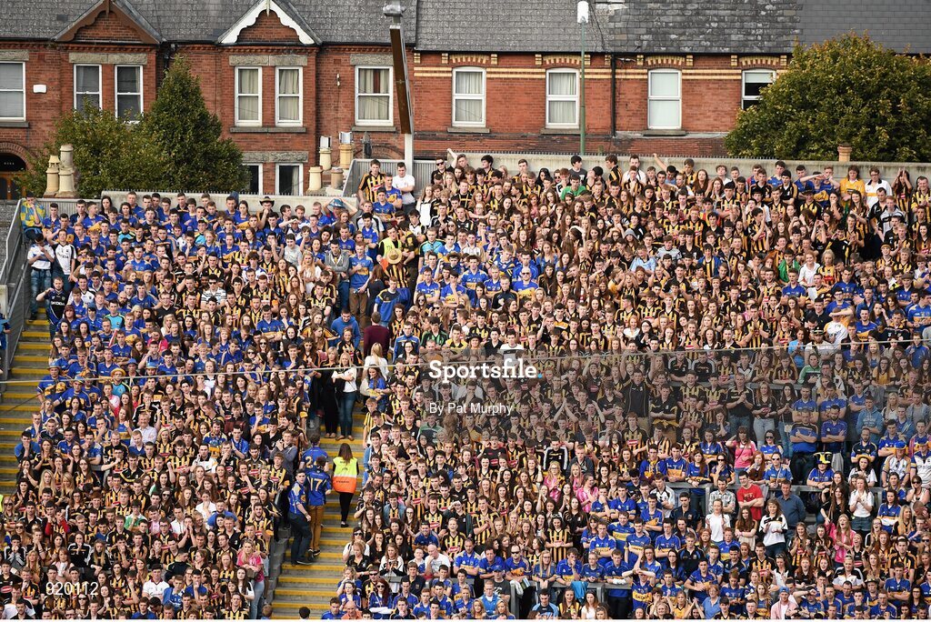 27 September 2014; Kilkenny and Tipperary supporters during the game. GAA Hurling All Ireland Senior Championship Final Replay, Kilkenny v Tipperary. Croke Park, Dublin. Picture credit: Pat Murphy / SPORTSFILE