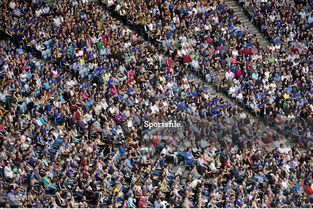 27 September 2014; Supporters during the game. GAA Hurling All Ireland Senior Championship Final Replay, Kilkenny v Tipperary. Croke Park, Dublin. Picture credit: Pat Murphy / SPORTSFILE