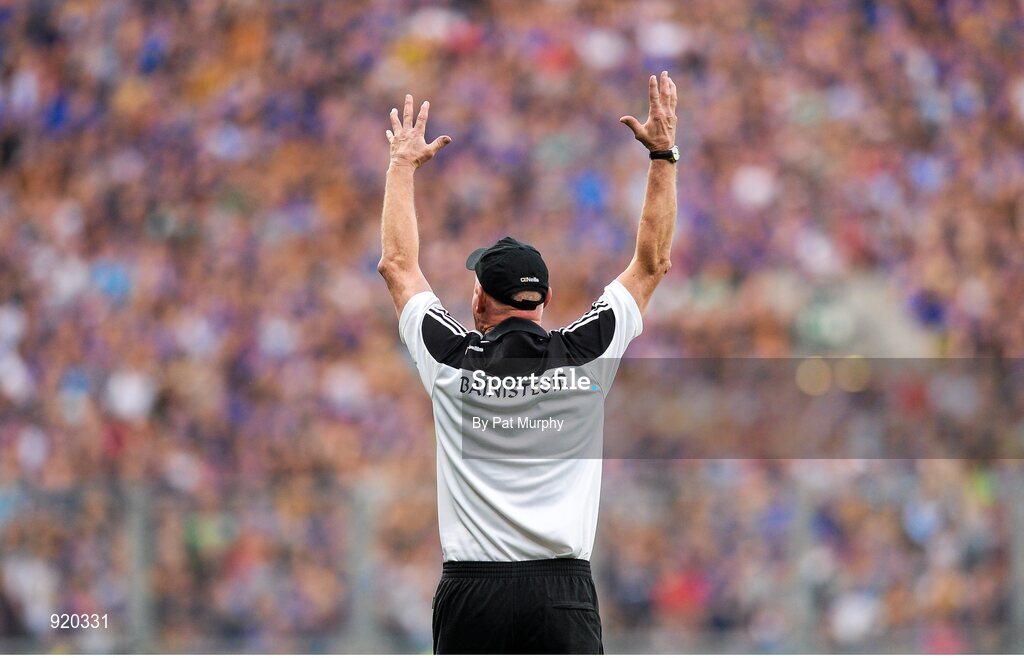 27 September 2014; Kilkenny manager Brian Cody celebrates at the final whistle. GAA Hurling All Ireland Senior Championship Final Replay, Kilkenny v Tipperary. Croke Park, Dublin. Picture credit: Pat Murphy / SPORTSFILE