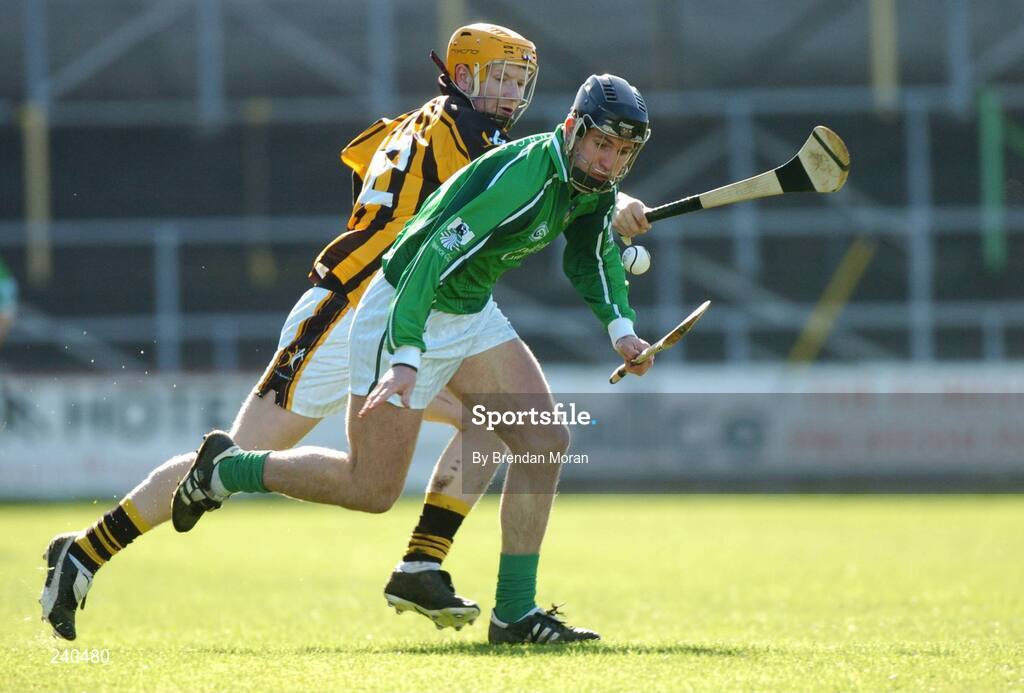 19 March 2007; Donal O'Grady, Limerick, in action against Richie Power, Kilkenny. Allianz National Hurling League, Kilkenny v Limerick, Division 1B, Round 3, Nowlan Park, Kilkenny. Picture credit: Brendan Moran / SPORTSFILE