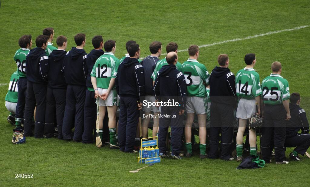 17 March 2007; The Ballyhale Shamrocks squad stand for the team photograph. AIB All-Ireland Senior Club Hurling Championship Final, Ballyhale Shamrocks v Loughrea, Croke Park, Dublin. Picture credit: Ray McManus / SPORTSFILE