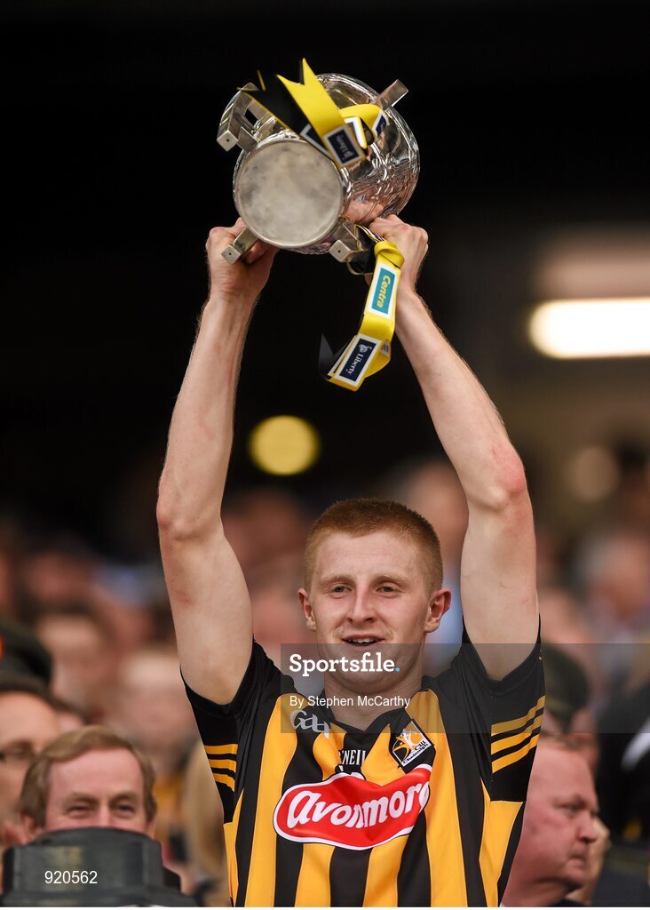 27 September 2014; John Power, Kilkenny, lifts the Liam MacCarthy cup. GAA Hurling All Ireland Senior Championship Final Replay, Kilkenny v Tipperary. Croke Park, Dublin. Picture credit: Stephen McCarthy / SPORTSFILE
