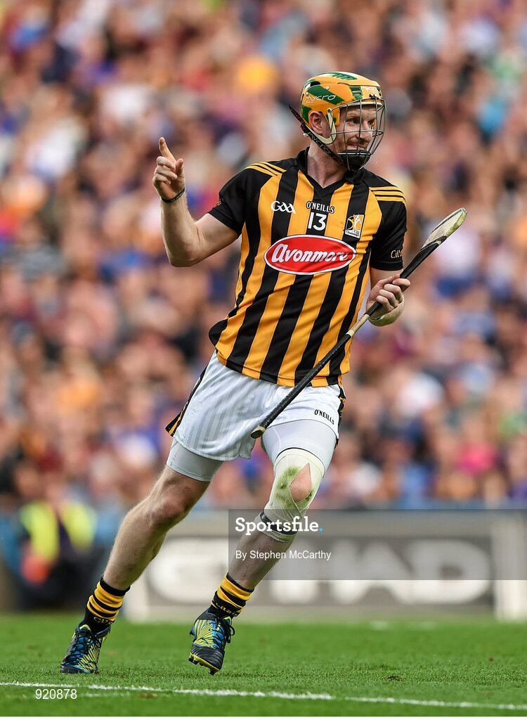 27 September 2014; Richie Power, Kilkenny, celebrates after scoring his side's first goal of the game. GAA Hurling All Ireland Senior Championship Final Replay, Kilkenny v Tipperary. Croke Park, Dublin. Picture credit: Stephen McCarthy / SPORTSFILE