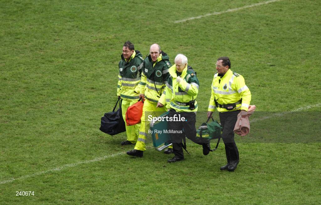 17 March 2007; Medical personnel on the pitch. AIB All-Ireland Senior Club Hurling Championship Final, Ballyhale Shamrocks v Loughrea, Croke Park, Dublin. Picture credit: Ray McManus / SPORTSFILE