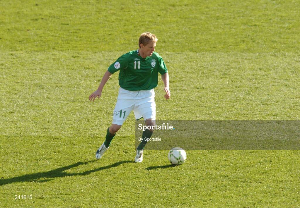 24 March 2007; Damien Duff, Republic of Ireland. 2008 European Championship Qualifier, Republic of Ireland v Wales, Croke Park, Dublin. Photo by Sportsfile *** Local Caption ***