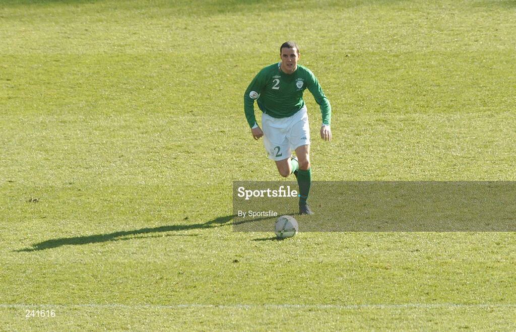 24 March 2007; John O'Shea, Republic of Ireland. 2008 European Championship Qualifier, Republic of Ireland v Wales, Croke Park, Dublin. Photo by Sportsfile *** Local Caption ***