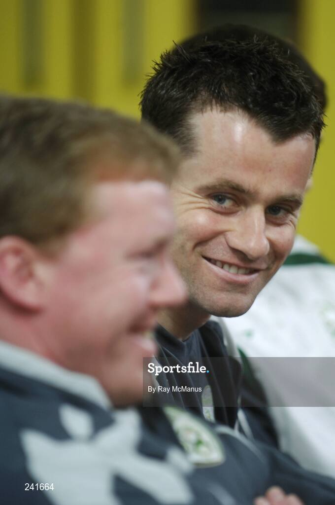 27 March 2007; Republic of Ireland captain Shay Given and manager Steve Staunton at a press conference ahead of their 2008 European Championship Qualifier against Slovakia. Croke Park, Dublin. Picture credit: Ray McManus  / SPORTSFILE