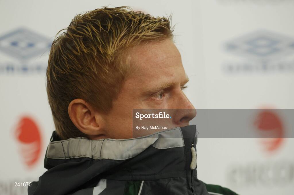27 March 2007; Republic of Ireland's Damnien Duff at a press conference ahead of their 2008 European Championship Qualifier against Slovakia. Croke Park, Dublin. Picture credit: Ray McManus / SPORTSFILE