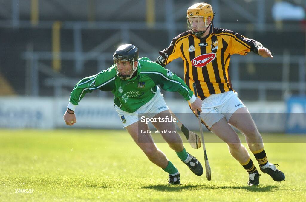 19 March 2007; Donal O'Grady, Limerick, in action against Richie Power, Kilkenny. Allianz National Hurling League, Kilkenny v Limerick, Division 1B, Round 3, Nowlan Park, Kilkenny. Picture credit: Brendan Moran / SPORTSFILE