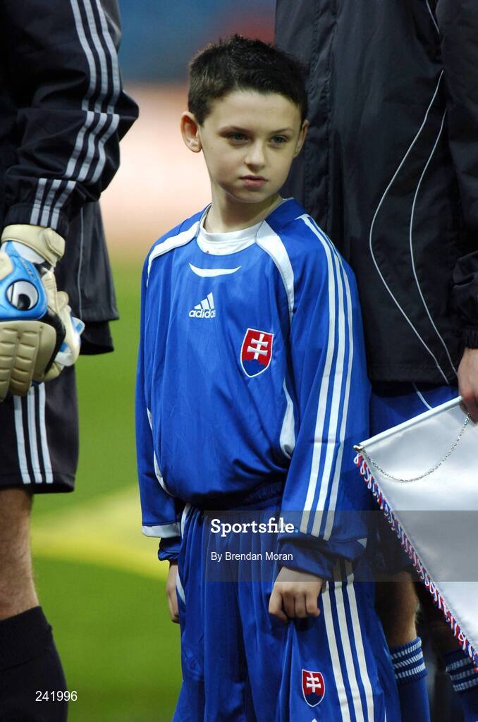 28 March 2007; Oisin Owens, mascot for the Slovakian team. 2008 European Championship Qualifier, Republic of Ireland v Slovakia, Croke Park, Dublin. Picture credit: Brendan Moran / SPORTSFILE
