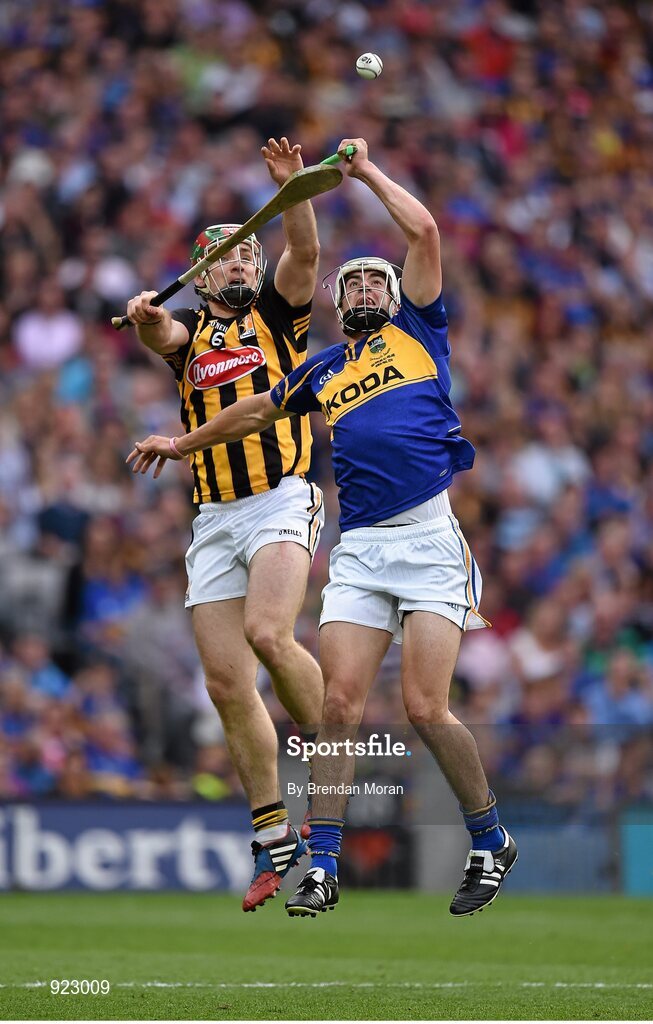 27 September 2014; Patrick Maher, Tipperary, in action against Kieran Joyce, Kilkenny. GAA Hurling All Ireland Senior Championship Final Replay, Kilkenny v Tipperary. Croke Park, Dublin. Picture credit: Brendan Moran / SPORTSFILE