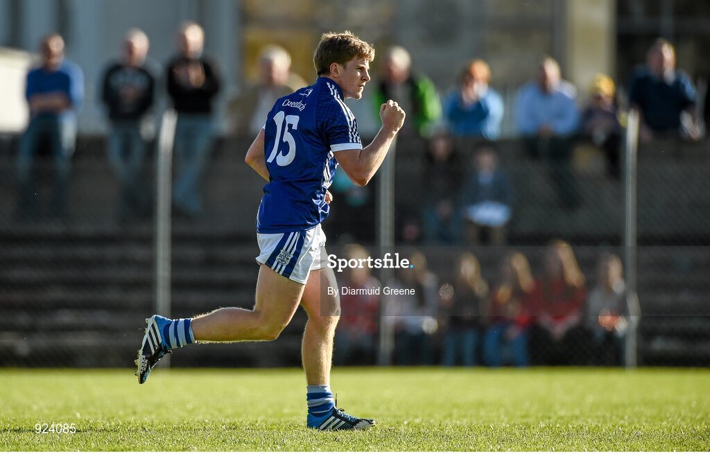12 October 2014; Padraic Collins, Cratloe, celebrates after scoring his side's second goal. Clare County Senior Football Championship Final, Cratloe v Eire Og. Cusack Park, Ennis, Co. Clare. Picture credit: Diarmuid Greene / SPORTSFILE