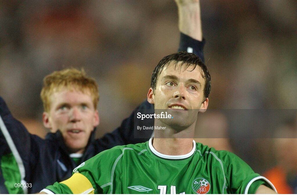 5 June 2002; Republic of Ireland's Gary Breen after the draw with Germany. FIFA World Cup Finals, Group E, Republic of Ireland v Germany, Ibaraki Stadium, Ibaraki, Japan. Picture credit: David Maher / SPORTSFILE