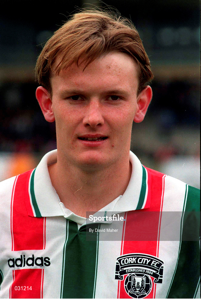 24 October 1993; Anthony Buckley of Cork City ahead of the Bord Gáis National League Premier Division match between St Patrick's Athletic and Cork City at Tolka Park in Dublin. Photo by David Maher/Sportsfile