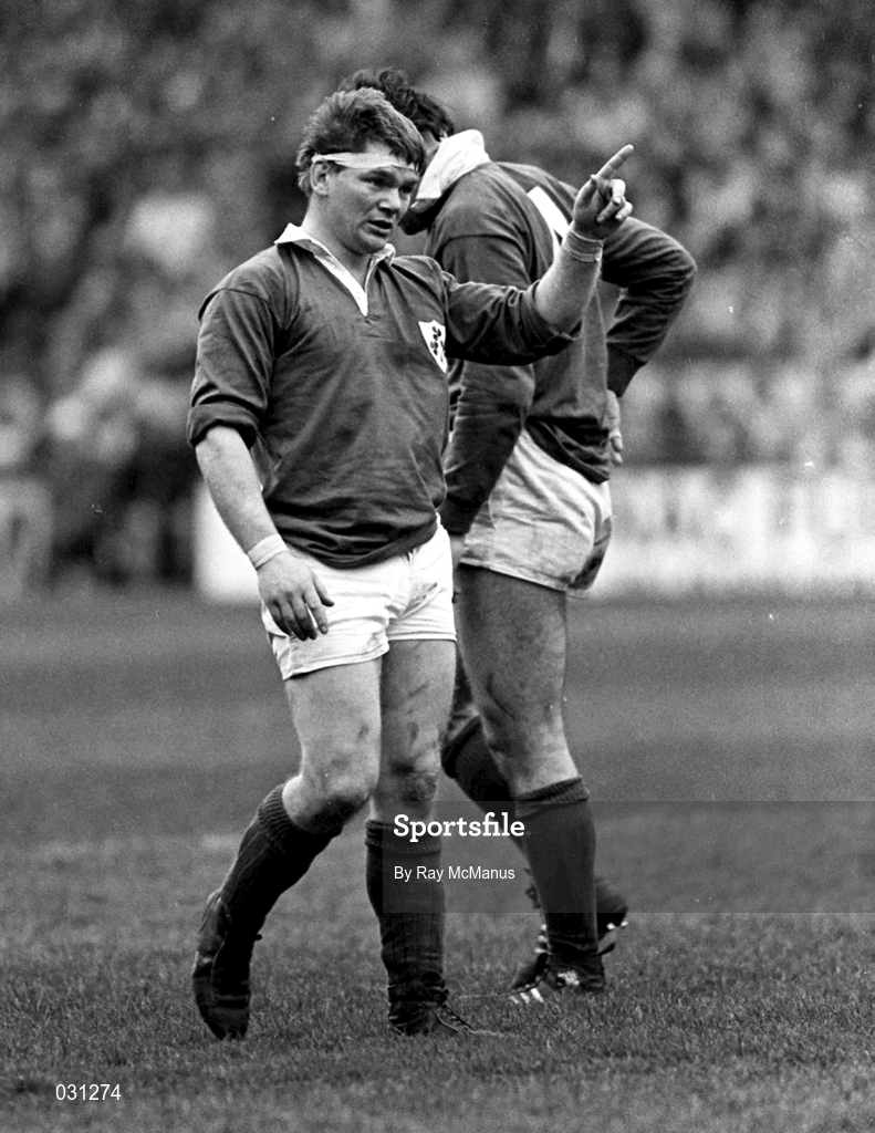 19 March 1983; Ciaran Fitzgerald of Ireland during the Five Nations Rugby Championship match between Ireland and England at Lansdowne Road in Dublin. Photo by Ray McManus/Sportsfile