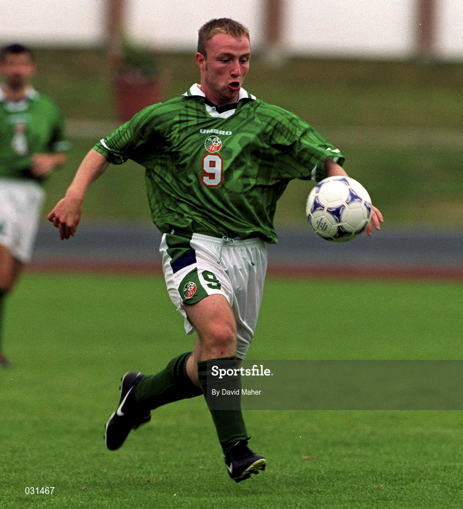 25 July 1999; Gerard Crossley of Republic of Ireland during the 1999 UEFA European U18 Championship Finals Third Place Match between Greece and Republic of Ireland at the Folkungavallen Stadium in Linköping, Sweden. Photo by David Maher/Sportsfile