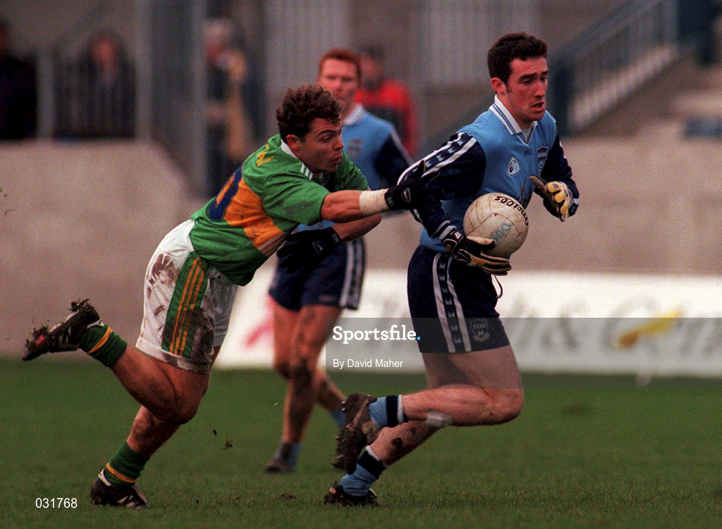 28 November 1999; Paddy Christie of Dublin in action against John McGlynn of Kerry during the Church & General National Football League match between Dublin and Kerry at Parnell Park in Dublin. Photo by David Maher/Sportsfile