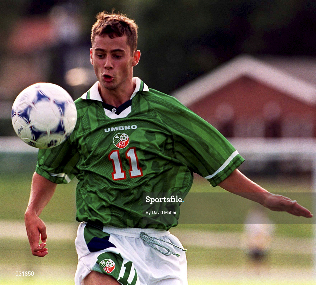 21 July 1999; Richie Partridge of Republic of Ireland during the Under 18 Championship Group B Round 2 between Georgia and Republic of Ireland at the Folkungavallen Stadium in Linköping, Sweden. Photo by David Maher/Sportsfile