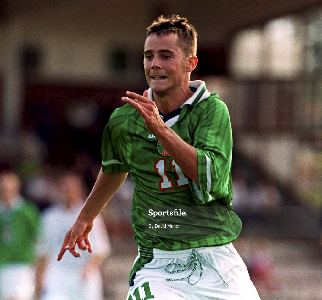 25 July 1999; Richie Partridge of Republic of Ireland during the 1999 UEFA European U18 Championship Finals Third Place Match between Greece and Republic of Ireland at the Folkungavallen Stadium in Linköping, Sweden. Photo by David Maher/Sportsfile
