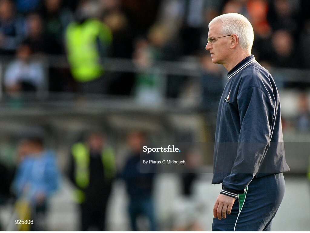 19 October 2014; Sarsfields manager John Crofton. Kildare County Senior Football Championship Final, Sarsfields v Moorefield, St Conleth's Park, Newbridge, Co. Kildare. Picture credit: Piaras Ó Mídheach / SPORTSFILE