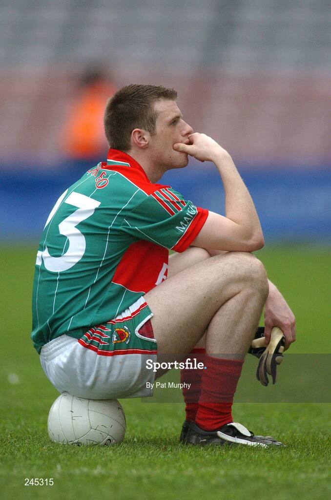 22 April 2007; Aidan Campbell, Mayo, shows his disapointment after the game. Allianz National Football League, Division 1 Final, Mayo v Donegal, Croke Park, Dublin. Picture credit: Pat Murphy / SPORTSFILE
