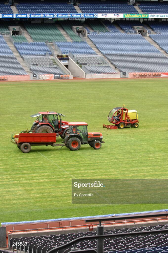 23 April 2007; The scene at Croke Park as work begins on improvements to the pitch. Croke Park, Dublin. Photo by Sportsfile