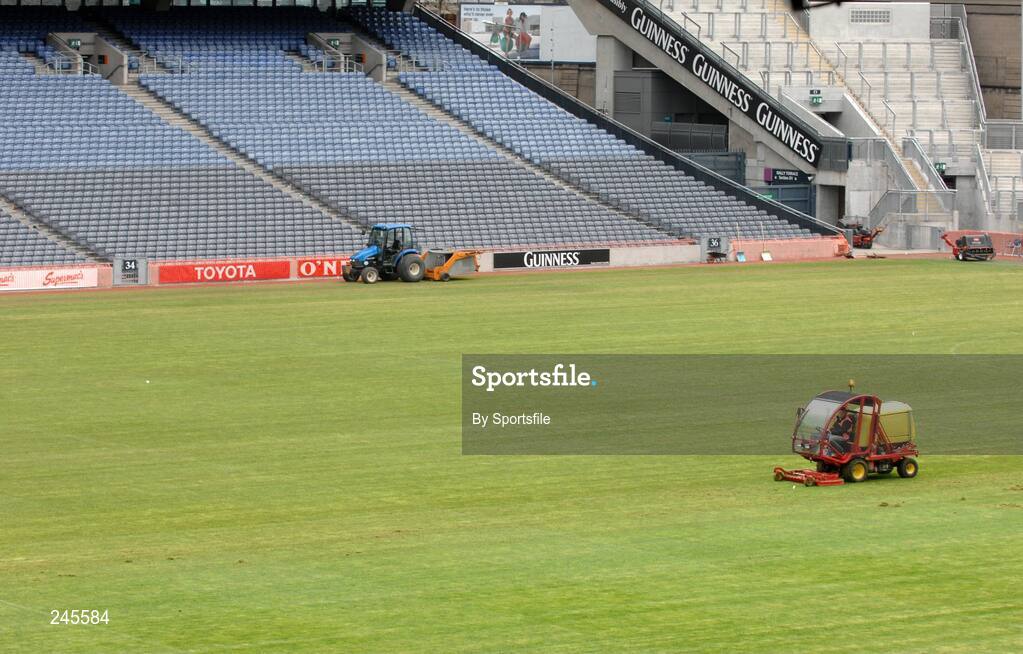 23 April 2007; The scene at Croke Park as work begins on improvements to the pitch. Croke Park, Dublin. Photo by Sportsfile