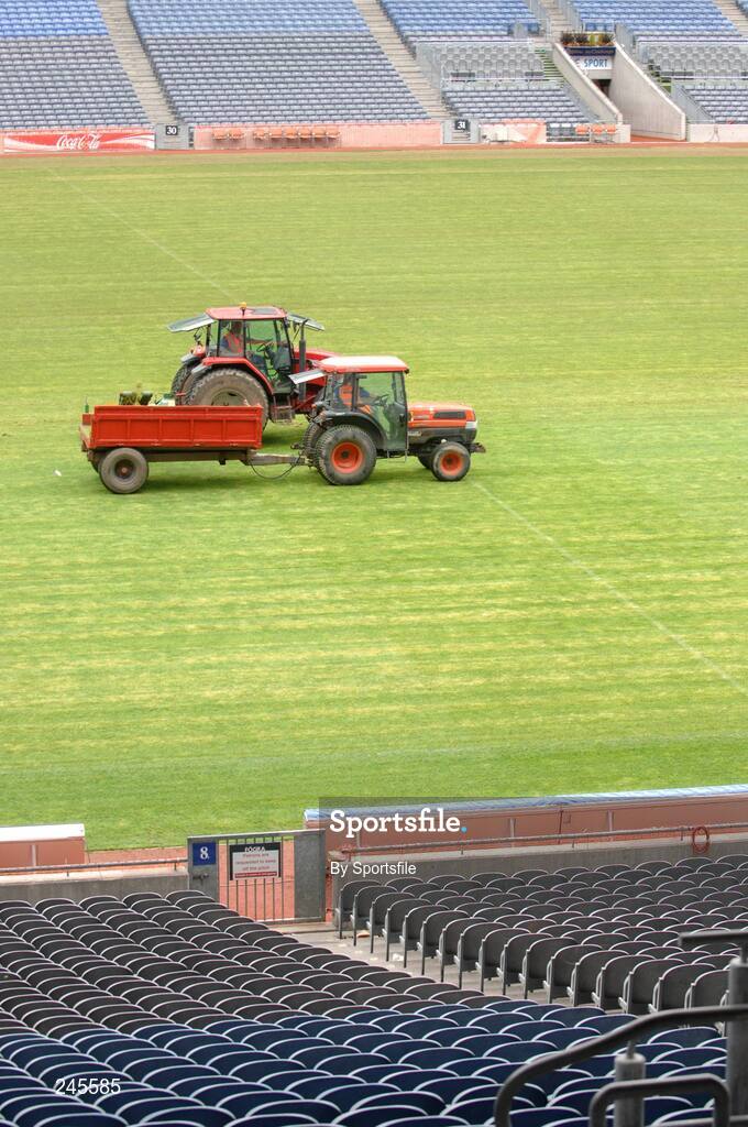 23 April 2007; The scene at Croke Park as work begins on improvements to the pitch. Croke Park, Dublin. Photo by Sportsfile