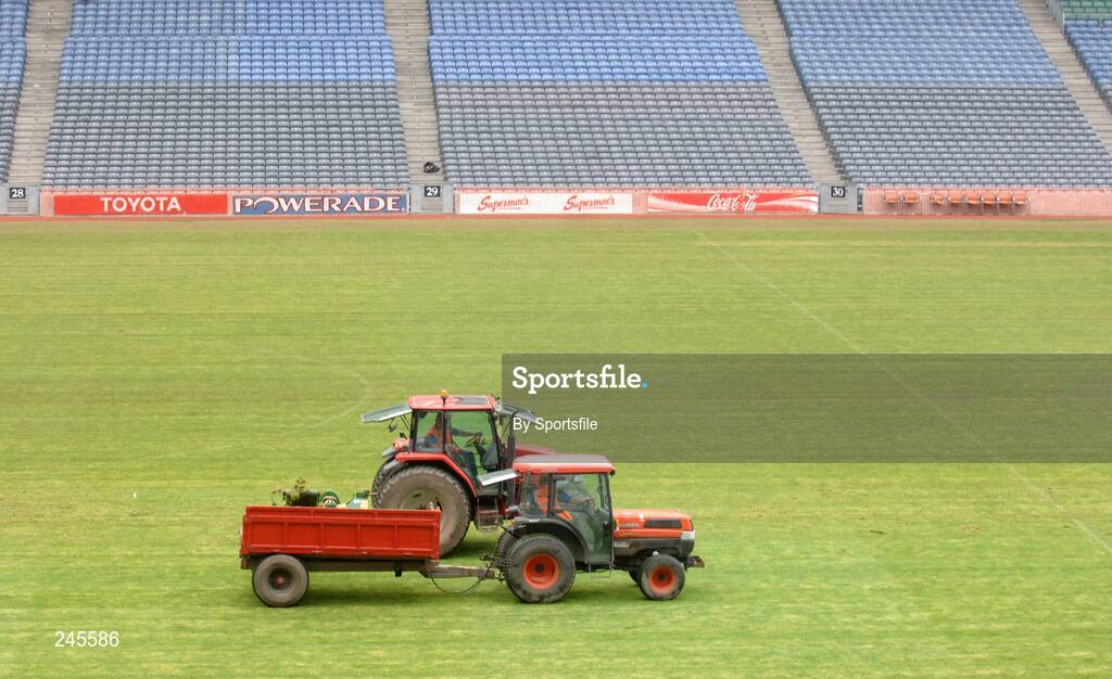23 April 2007; The scene at Croke Park as work begins on improvements to the pitch. Croke Park, Dublin. Photo by Sportsfile